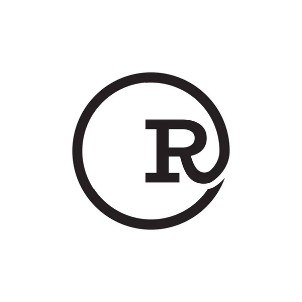 Serif字母R圆设计向量 — 图库矢量图片