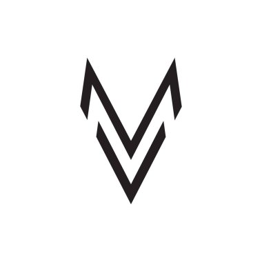 V / M V / V M harf logo tasarım vektörü