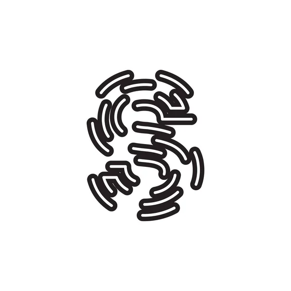 Concetto Progettazione Del Logo Delle Impronte Digitali Sicurezza — Vettoriale Stock