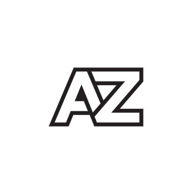 Z çizgileri harf çizgileri logo tasarım vektörü