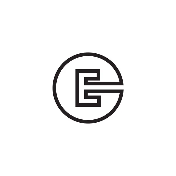 Okrąg Litera Linie Logo Wektor Projektu — Wektor stockowy