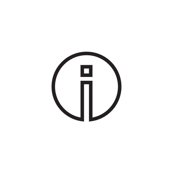 Círculo Letras Linhas Logotipo Design Vetor —  Vetores de Stock