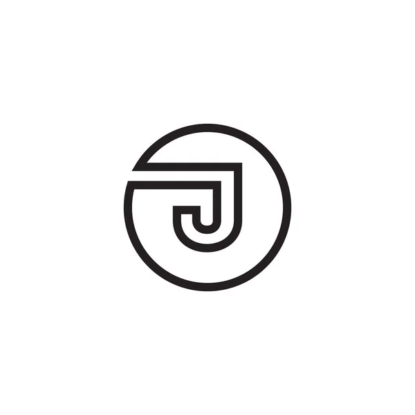 Circular Letter Lines 디자인 — 스톡 벡터