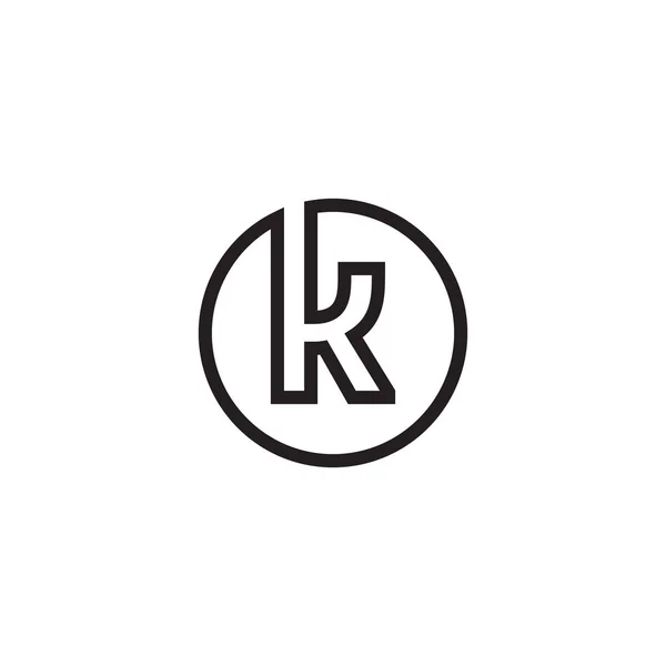 Círculo Letra Linhas Logotipo Design Vetor — Vetor de Stock