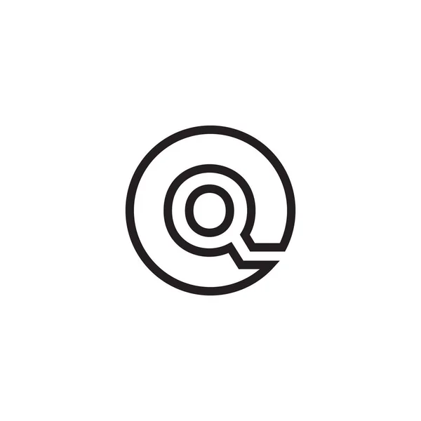 Círculo Letras Líneas Logo Diseño Vector — Archivo Imágenes Vectoriales