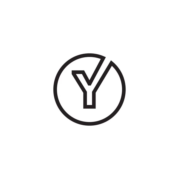Círculo Letra Linhas Logotipo Design Vetor — Vetor de Stock