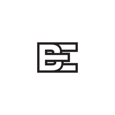 B E çizgileri harf logo tasarım vektörü