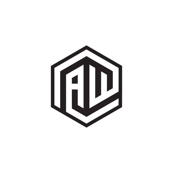 Hexagon Letter Logo Design Concept — Stock Vector