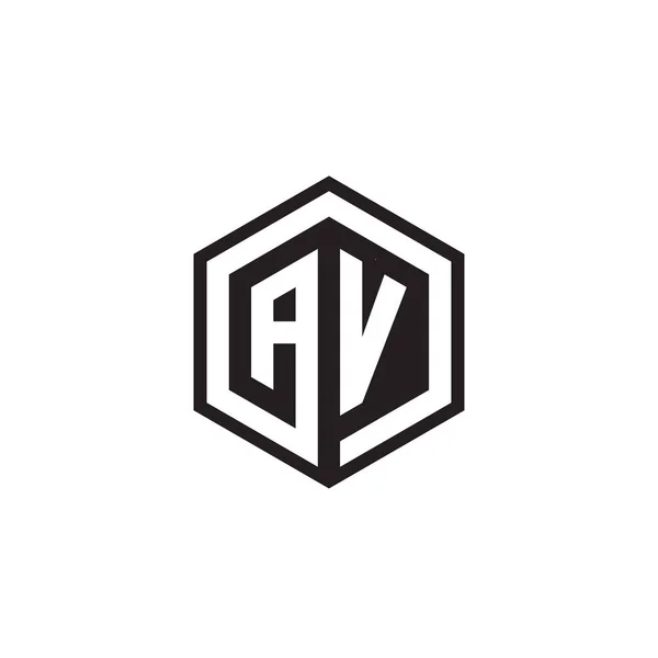 Esagono Lettera Logo Design Concept — Vettoriale Stock