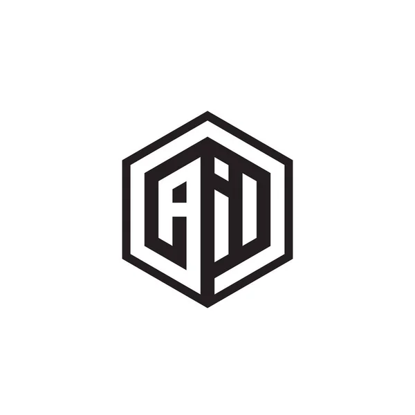 I六角形の文字のロゴデザインコンセプト — ストックベクタ