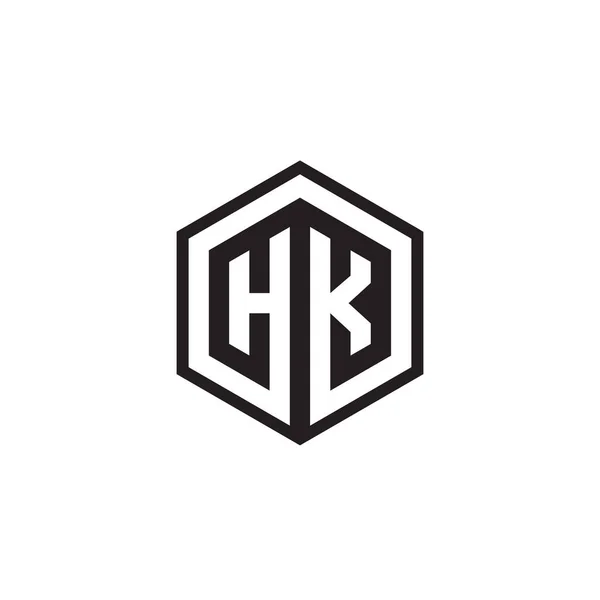 Hexágono Letra Logo Diseño Concepto — Archivo Imágenes Vectoriales