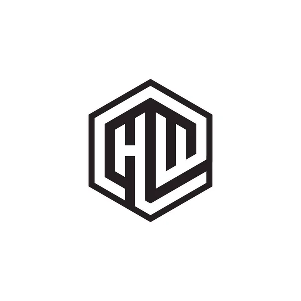 Hexagon Bokstav Logotyp Design Koncept — Stock vektor