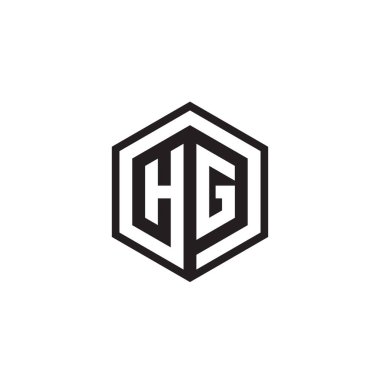 H G altıgen harfli logo tasarımı kavramı