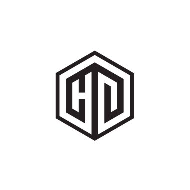 H N altıgen harfli logo tasarımı kavramı