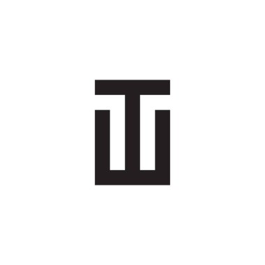 T W / W T harfi logo tasarım vektörü