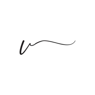 V imzalı harf logo tasarımı kavramı
