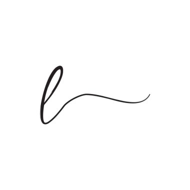 L imza harfi logo tasarımı kavramı