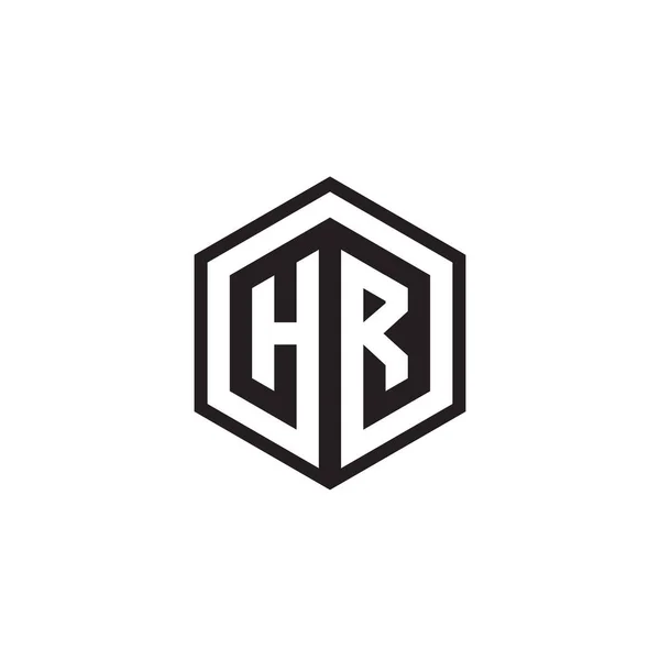 R六角形の文字のロゴデザインコンセプト — ストックベクタ