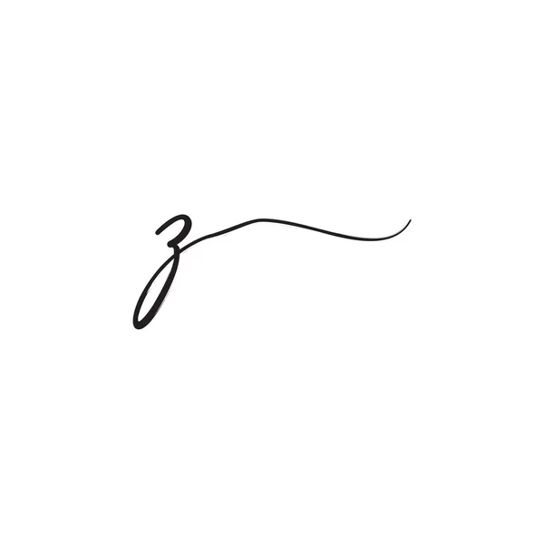 Handtekening Letter Logo Ontwerp Concept — Stockvector