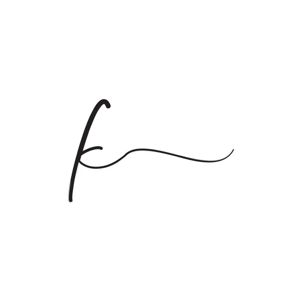 Signature Lettre Logo Conception Concept — Image vectorielle