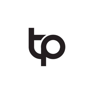 küçük harf T P logo tasarım vektörü
