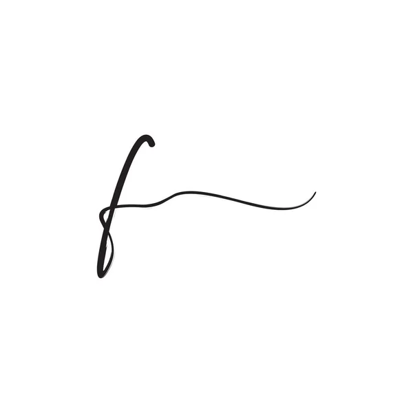 Handtekening Letter Logo Ontwerp Concept — Stockvector