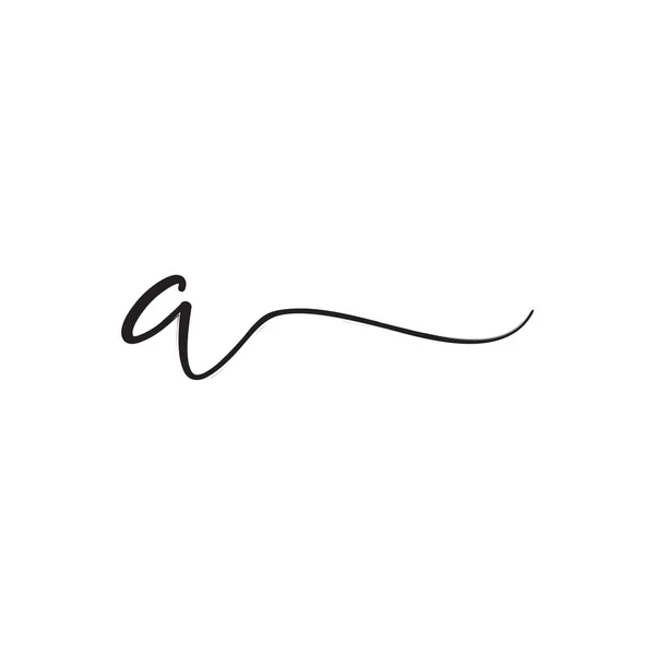 Concetto Design Del Logo Lettera Firma — Vettoriale Stock