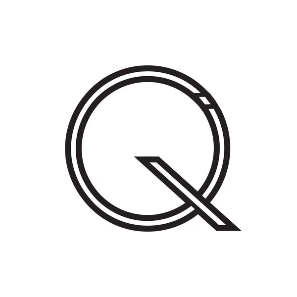 Q円の線の文字のデザインベクトル — ストックベクタ