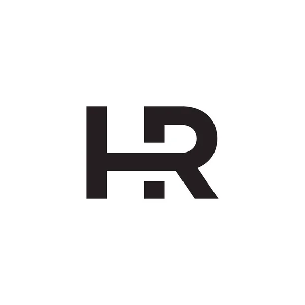 字母概念之间连接的H R标志 — 图库矢量图片