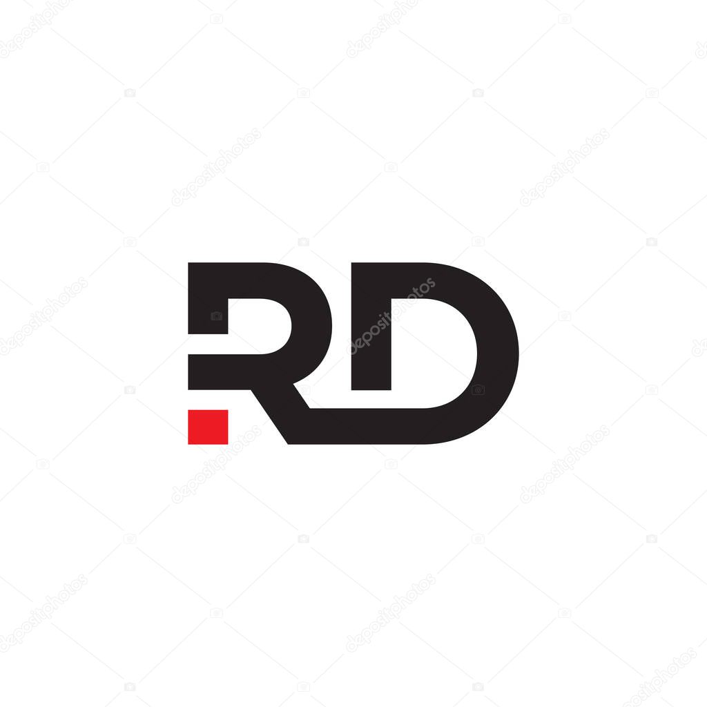 R D connect letters design vector