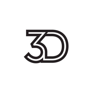 3 boyutlu çizgi tasarım vektörü