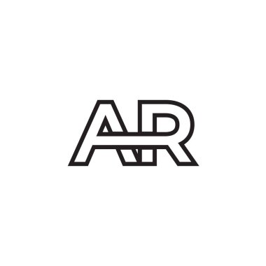 R harfi satır tasarım vektörü