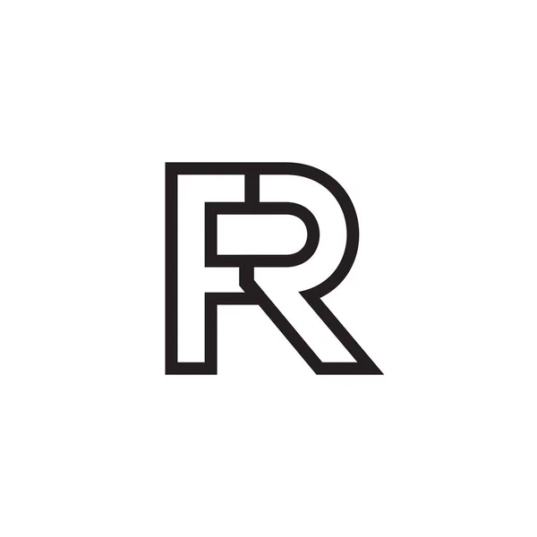 Rader Bokstav Logotyp Design Vektor — Stock vektor