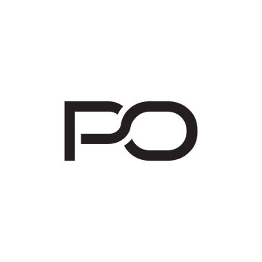P O ilk harf logo tasarım vektörü