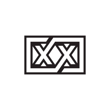 X X kare çizgileri dsign vektörü