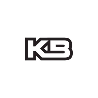 K B satır harf tasarım vektörü