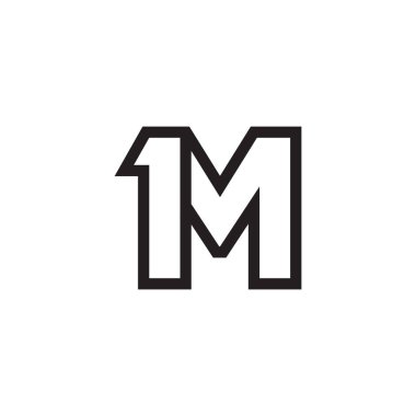 1 M satır simgesi tasarım vektörü