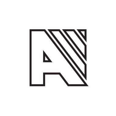 Bir logo aquare çizgileri tasarım konsepti