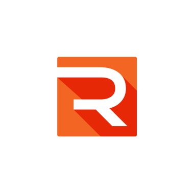 Kare logo vektörünün R gölgesi