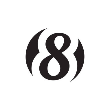 8 simge tasarım vektörü