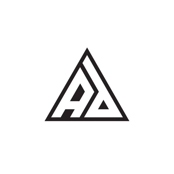 Triangle Lignes Logo Conception Concept — Image vectorielle
