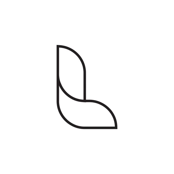 Современные Строки Буква Дизайн Вектор Логотипа — стоковый вектор