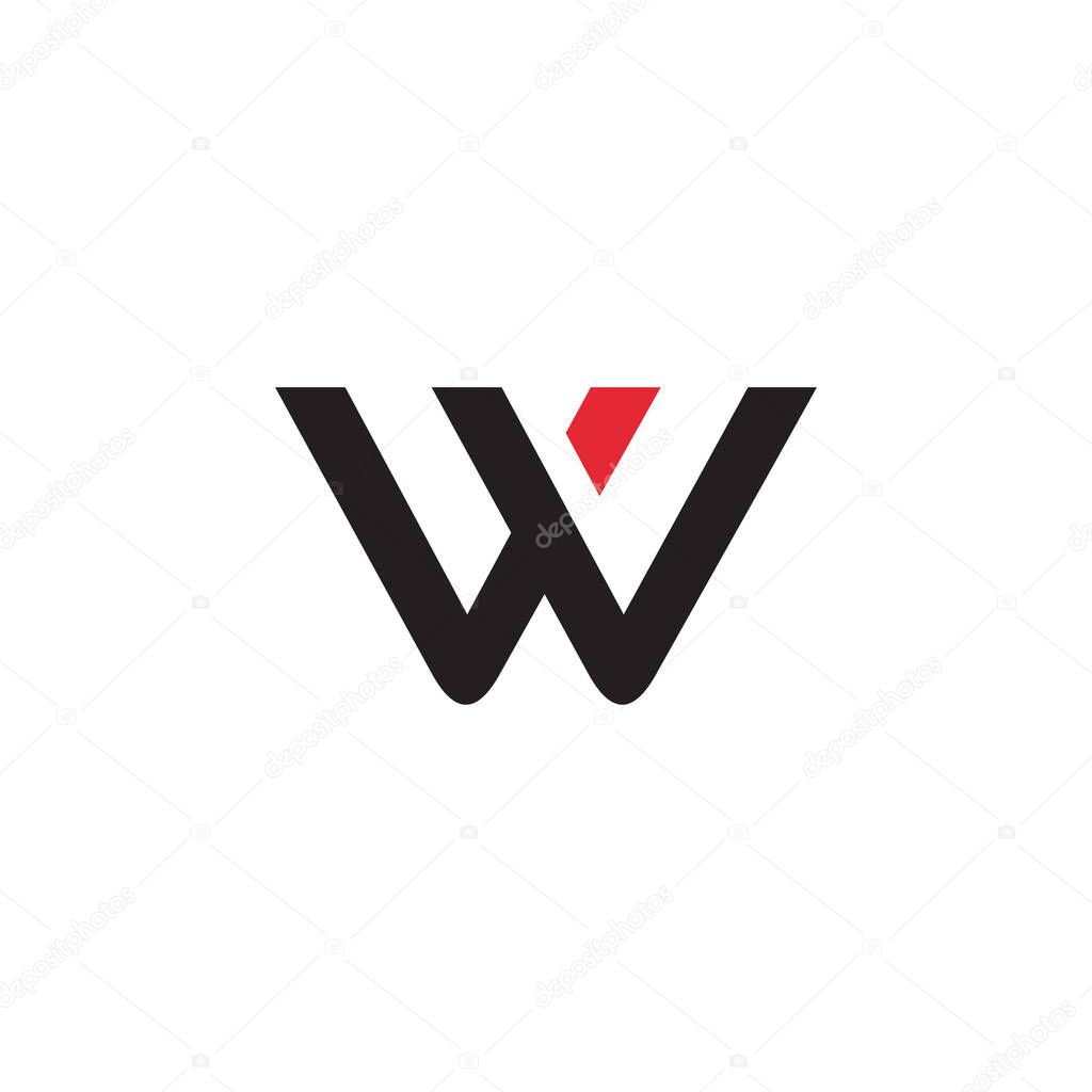 W / W V / V V / V W letter design vector
