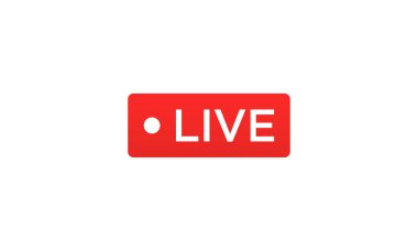 live icon symbol button. vector illustration.	