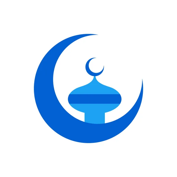 Ramadan Icon Symbol Design Vector Eid Mubarak Islamic Crescent Moon — Stok Vektör