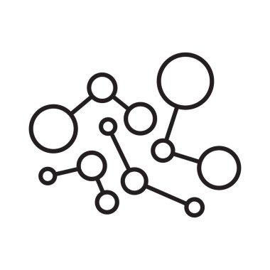 bağlantı hattı simgesi vektörü beyaz arkaplanda izole edildi