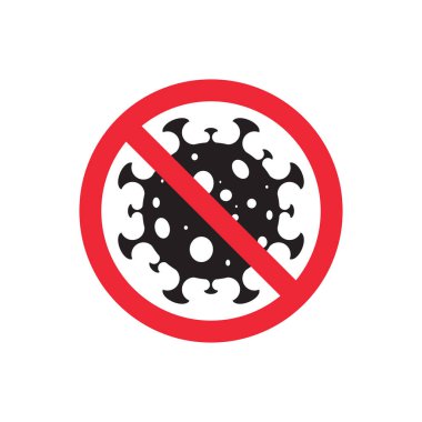 Coronavirüs 'ü durdurun. Covid-19 salgını. Karantina vektör illüstrasyonu.