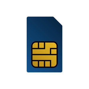 sim kart tasarım vektör çizimi