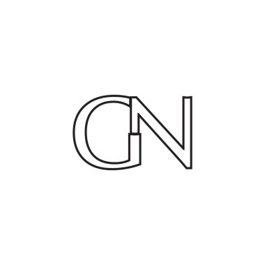 G N harfi çizgi simgesi vektörü