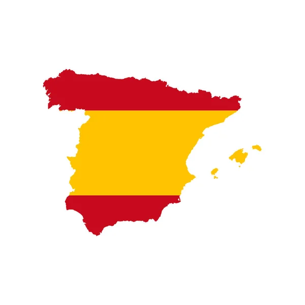 Mapa España Bandera Diseño Vector Ilustración — Archivo Imágenes Vectoriales